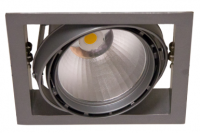 Карданный поворотный светильник FIRST SINGLE LED 43W 10° 4000K (серый)