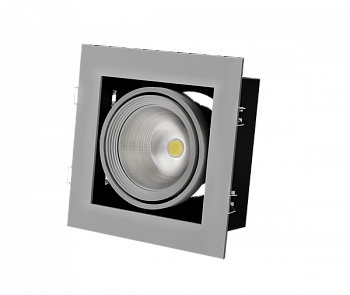 Светодиодный карданный светильник GRAZIOSO 1 LED 30 W 3000K серый clean