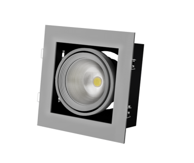Светодиодный карданный светильник GRAZIOSO 1 LED 30 W 3000K серый clean