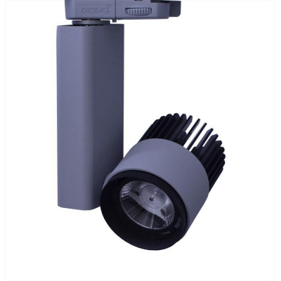 Трековый светильник на шинопровод Top LED Lens 13W 15° 3000K серый