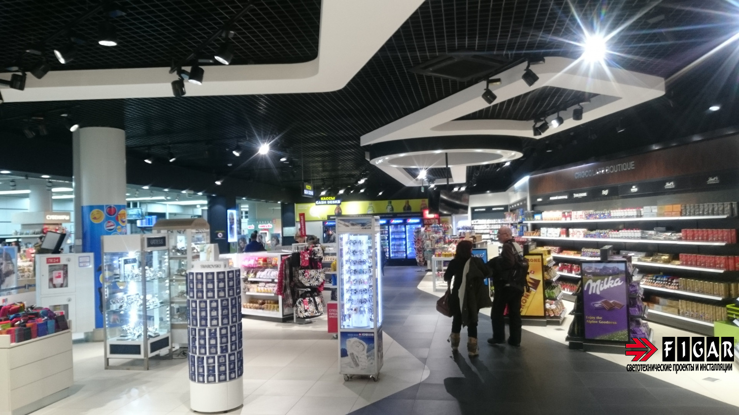 Освещение магазина беспошлинной торговли THE STORE Sochi 
