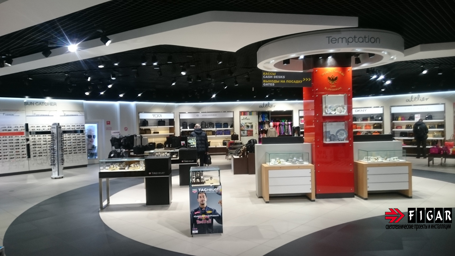Освещение магазина беспошлинной торговли THE STORE Sochi 
