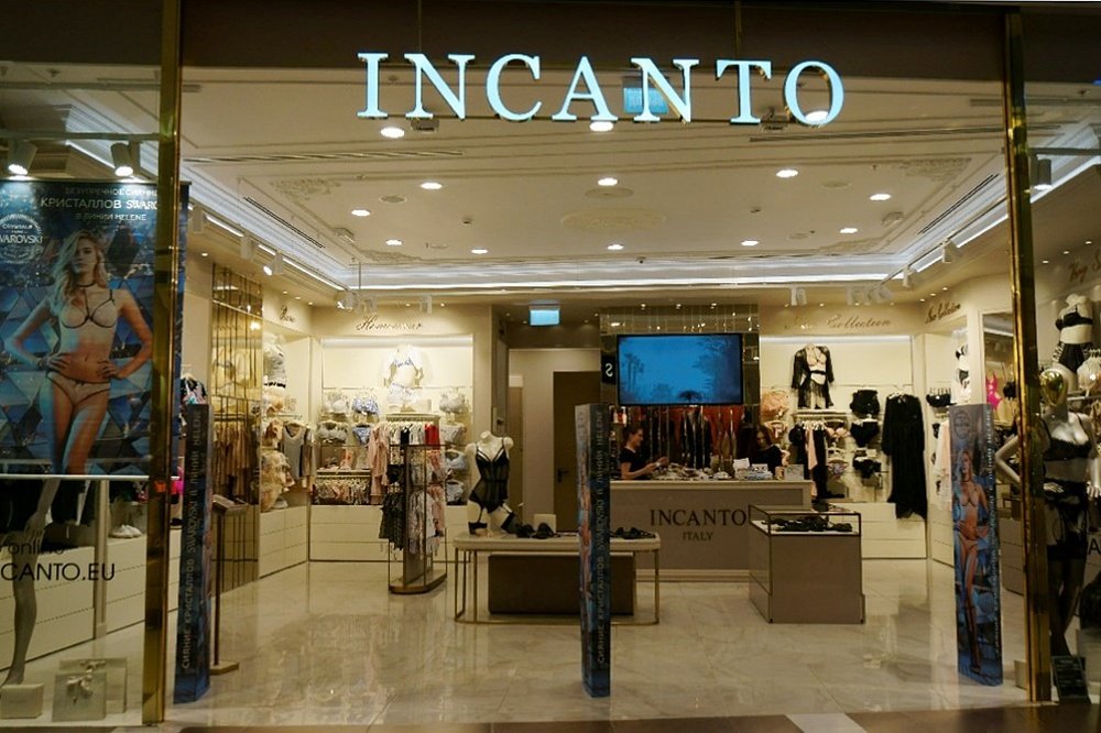 Освещение магазина нижнего белья INCANTO