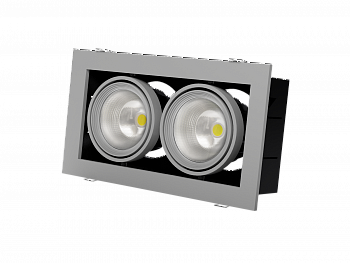 Светильник светодиодный GRAZIOSO 2 LED 2х30 4000K серый clean