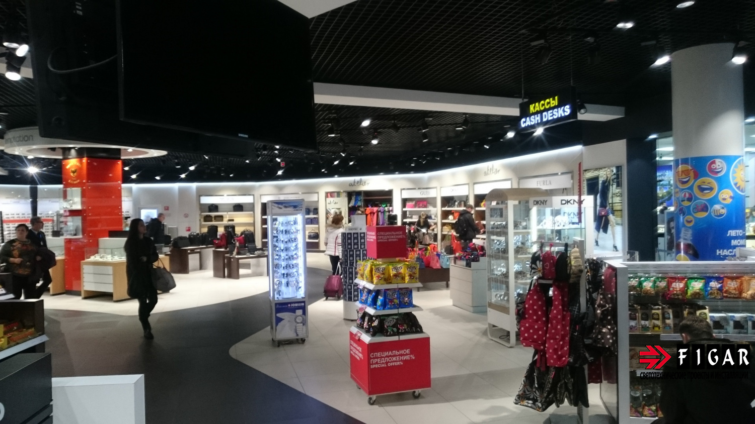 Освещение магазина беспошлинной торговли THE STORE Sochi 